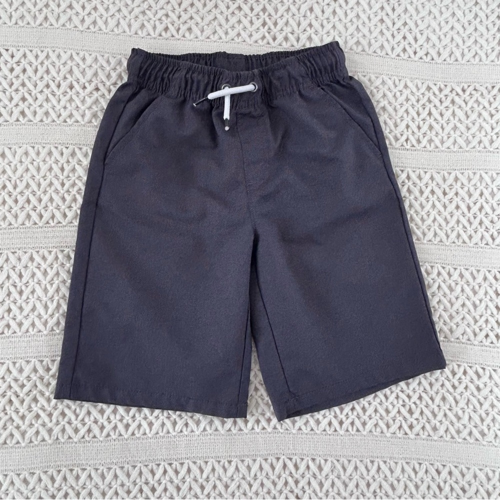 ⭐ Cat and Jack Boys Size M 8 10 Grey Shorts Elastic Waist Drawstring Casual